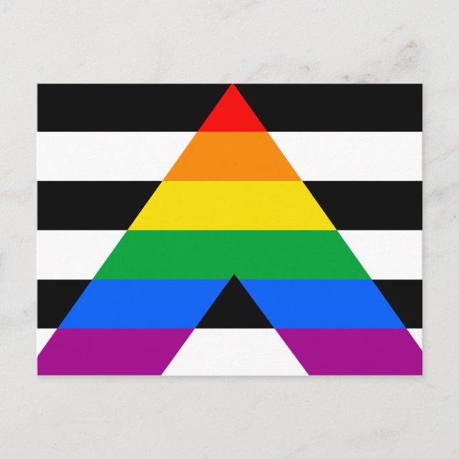 Carte Postale Drapeau de fierté d'allié (Devant)