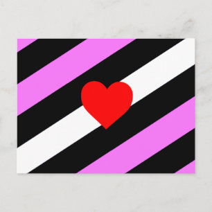 Carte Postale Drapeau de fierté de fille de cuir