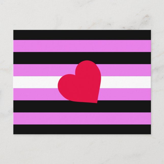Carte Postale Drapeau de fierté de fille de cuir (Devant)