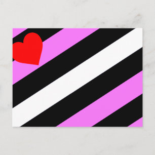 Carte Postale Drapeau de fierté de la fille de cuir