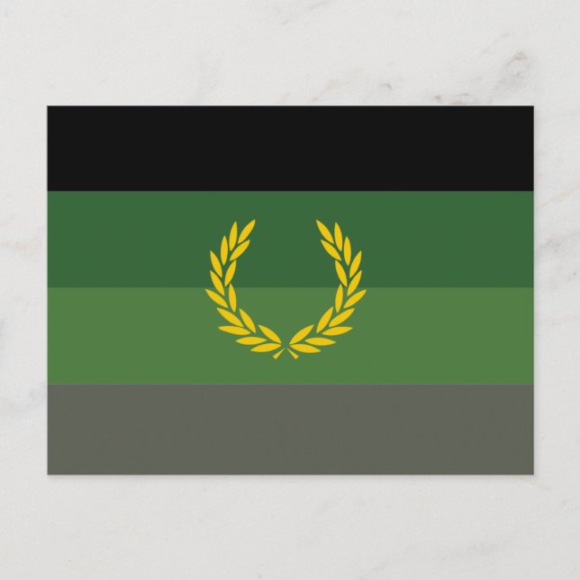 Carte Postale Drapeau de fierté de l'uniforme militaire (Devant)
