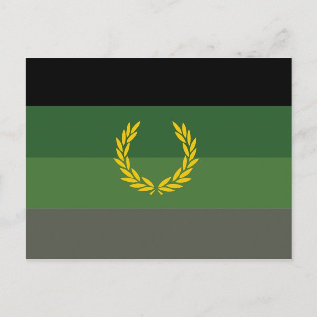 Carte Postale Drapeau de fierté de l'uniforme militaire (Devant)