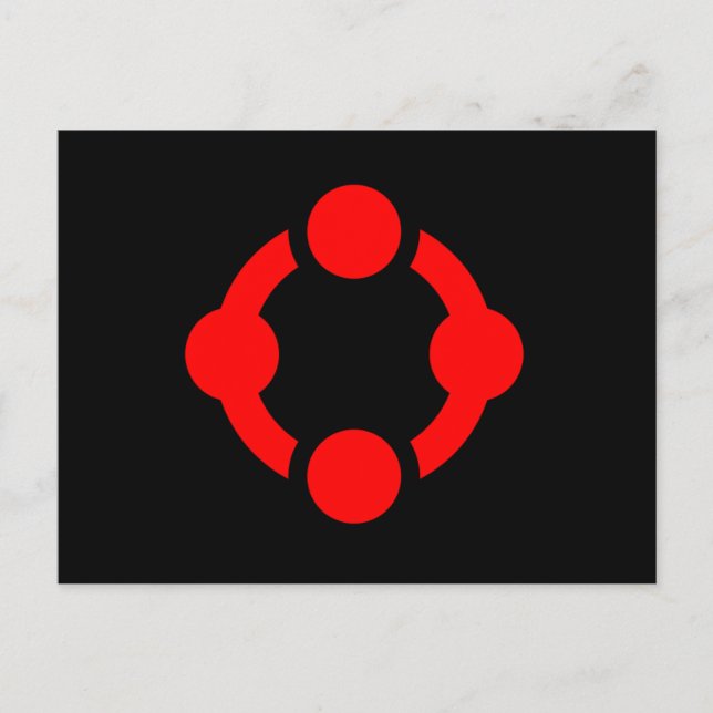 Carte Postale Drapeau de fierté de niche (Noir) (Devant)
