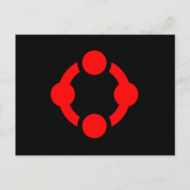 Carte Postale Drapeau de fierté de niche (Noir) (Devant)