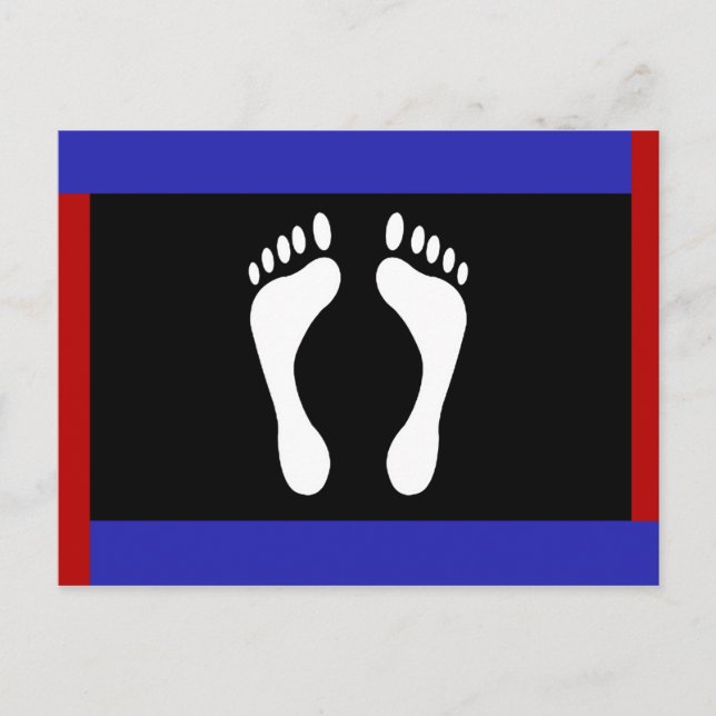 Carte Postale Drapeau de fierté de pied (empreinte de pied) (Devant)