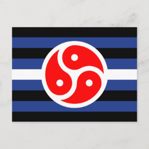 Carte Postale Drapeau de fierté de pratique en cuir