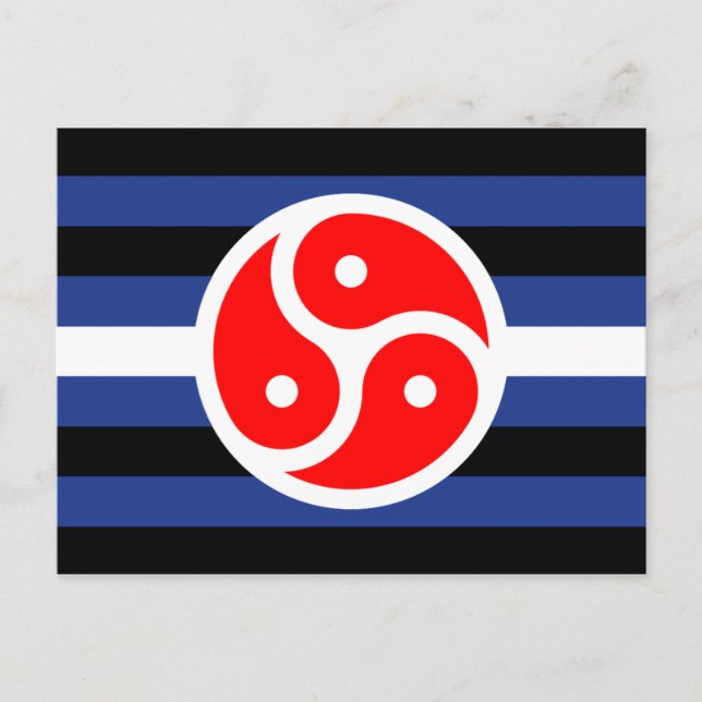 Carte Postale Drapeau de fierté de pratique en cuir (Devant)