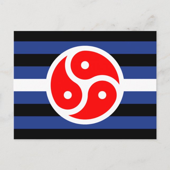 Carte Postale Drapeau de fierté de pratique en cuir (Devant)