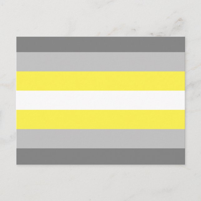 Carte Postale Drapeau de fierté demigender (Devant)