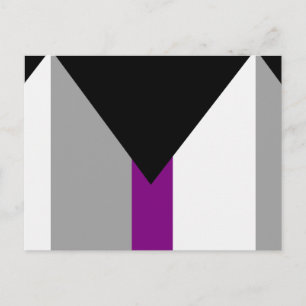 Carte Postale Drapeau de fierté demisexuel