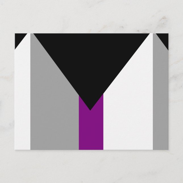 Carte Postale Drapeau de fierté demisexuel (Devant)