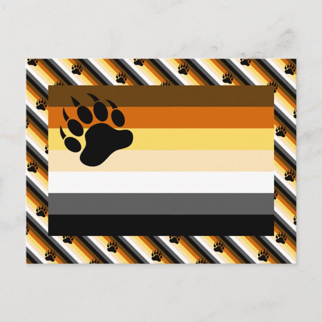 Carte Postale Drapeau de fierté des Ours (Devant)