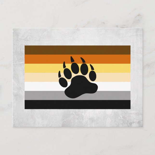 Carte Postale Drapeau de fierté des Ours (Devant)