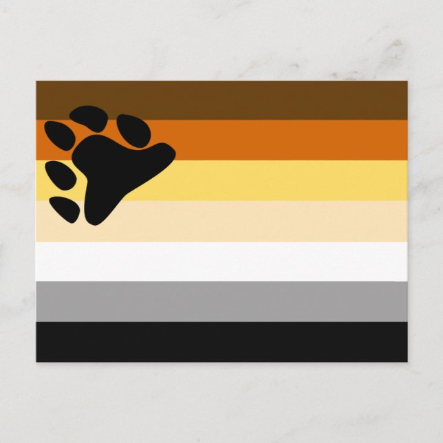 Carte Postale Drapeau de fierté des Ours (Devant)