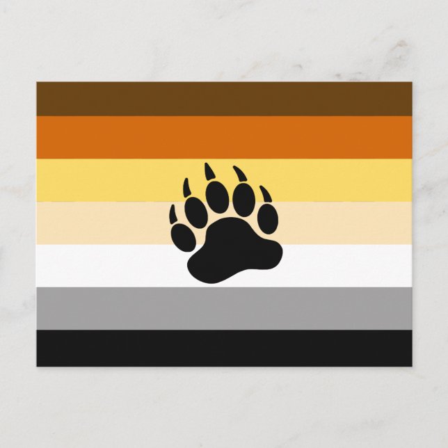 Carte Postale Drapeau de fierté des Ours (Devant)