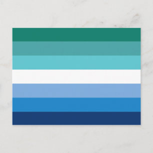 Carte Postale Drapeau de fierté gay masculin (Azur)