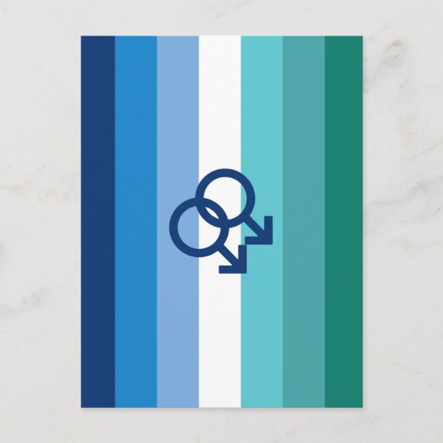 Carte Postale Drapeau de fierté gay MLM (Devant)