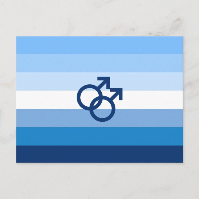 Carte Postale Drapeau de fierté gay MLM (Devant)