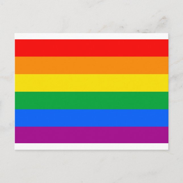 Carte Postale Drapeau de fierté gay traditionnel (Devant)