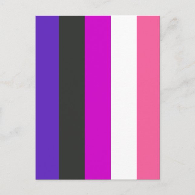 Carte Postale Drapeau de fierté genderfluid (Devant)