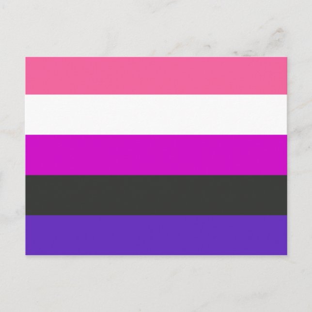 Carte Postale Drapeau de fierté genderfluid (Devant)