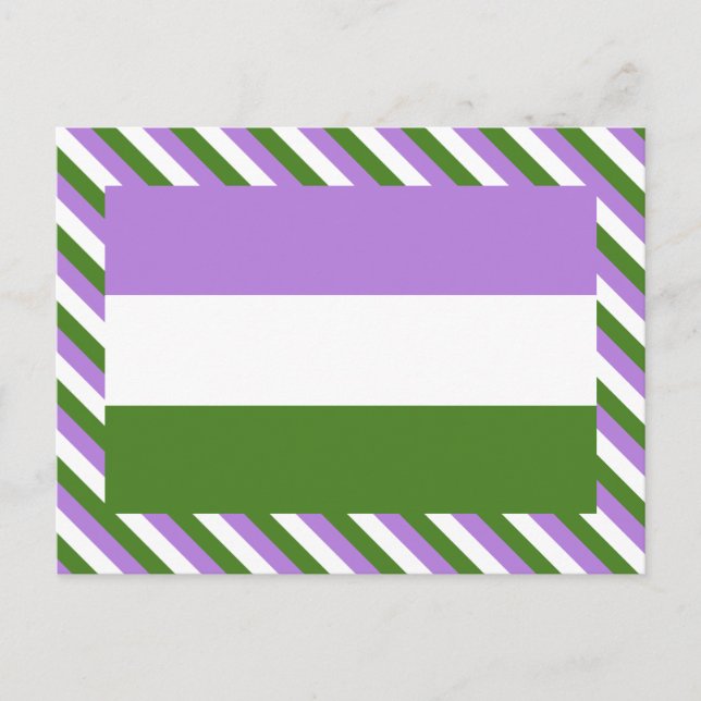 Carte Postale Drapeau de fierté genderqueer (Devant)