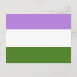 Carte Postale Drapeau de fierté genderqueer