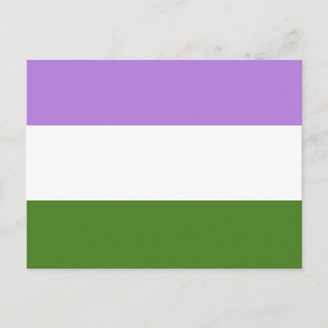 Carte Postale Drapeau de fierté genderqueer (Devant)