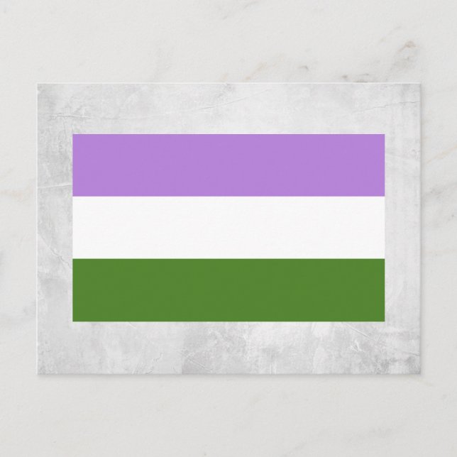 Carte Postale Drapeau de fierté genderqueer (Devant)