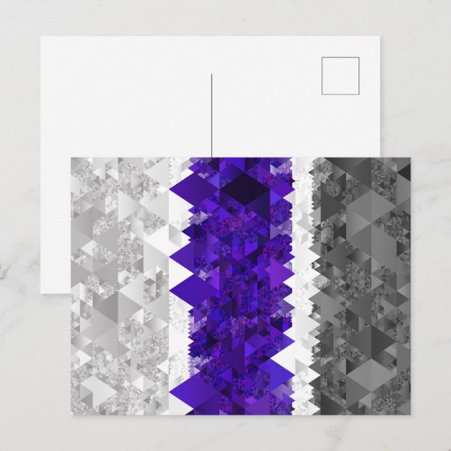 Carte Postale Drapeau de fierté Greygender Boho Géométrique Mod  (Devant / Derrière)