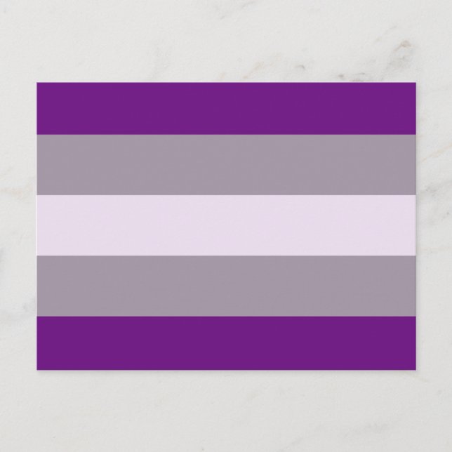Carte Postale Drapeau de fierté grise sexuelle (Devant)