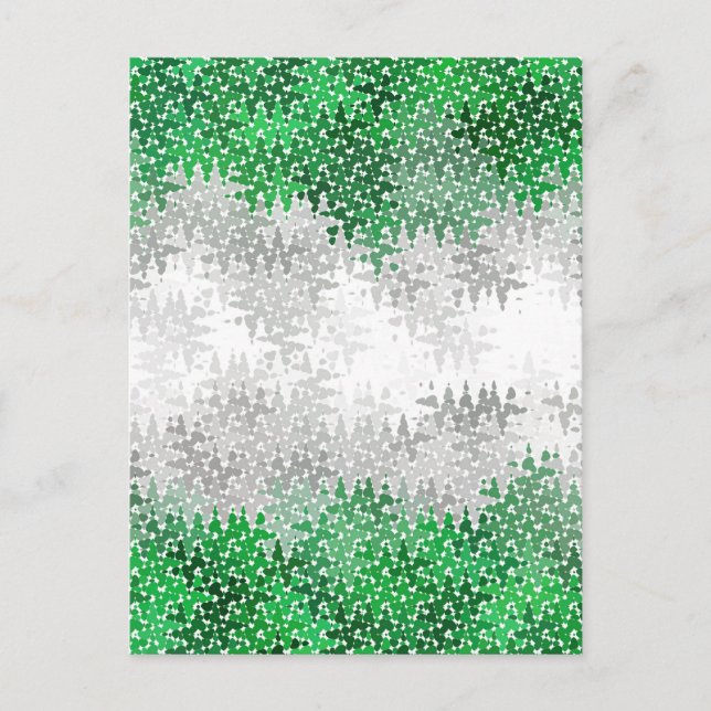 Carte Postale Drapeau de fierté grisromantique abstrait ondulé t (Devant)