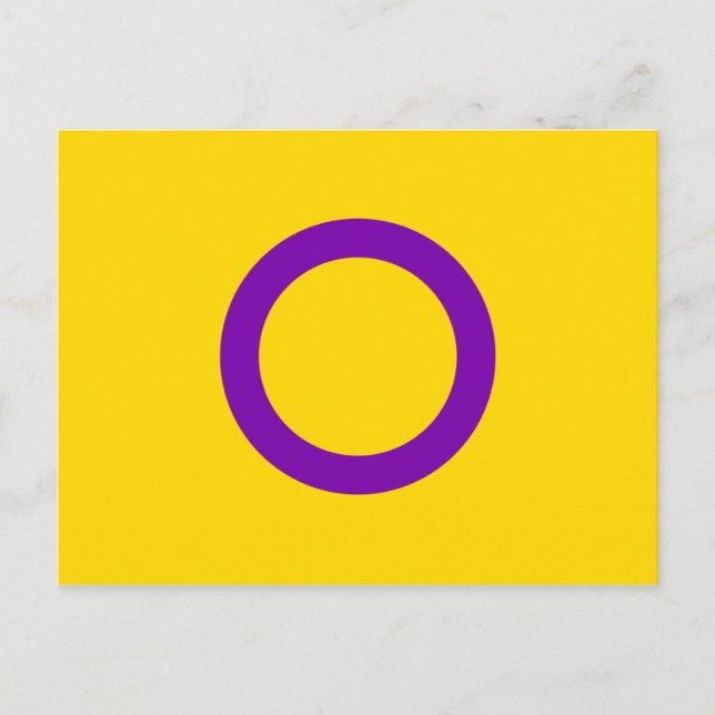 Carte Postale Drapeau de fierté intersexe (Devant)