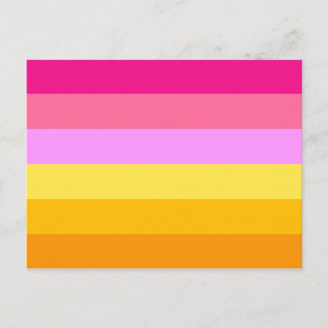 Carte Postale Drapeau de fierté lesbienne (Aube) (Devant)
