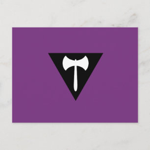 Carte Postale Drapeau de fierté Lesbienne Labrys