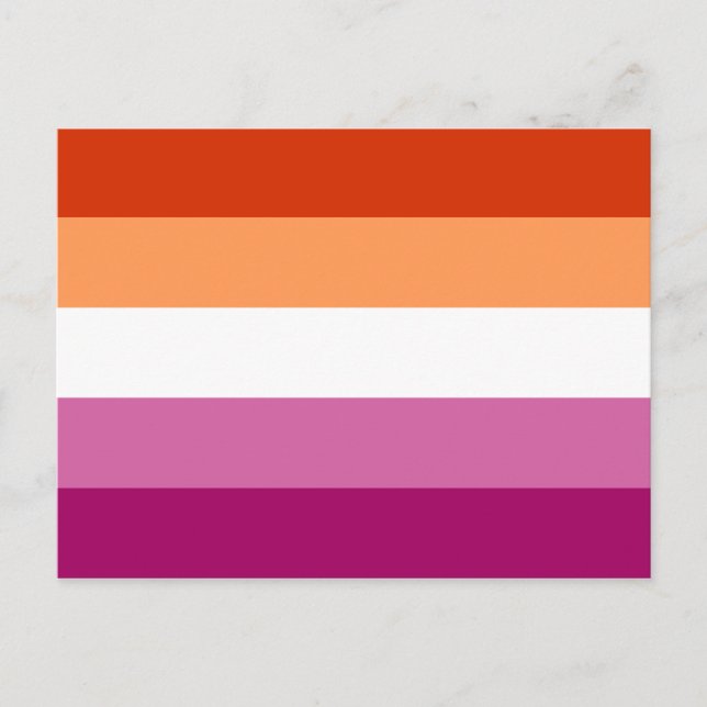 Carte Postale Drapeau de fierté lesbienne LGBTQ (Devant)