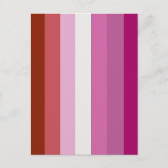Carte Postale Drapeau de fierté lesbienne (Origine) (Devant)