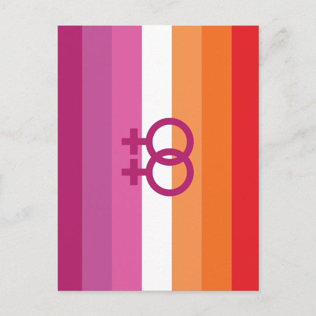 Carte Postale Drapeau de fierté lesbienne WLW (Devant)