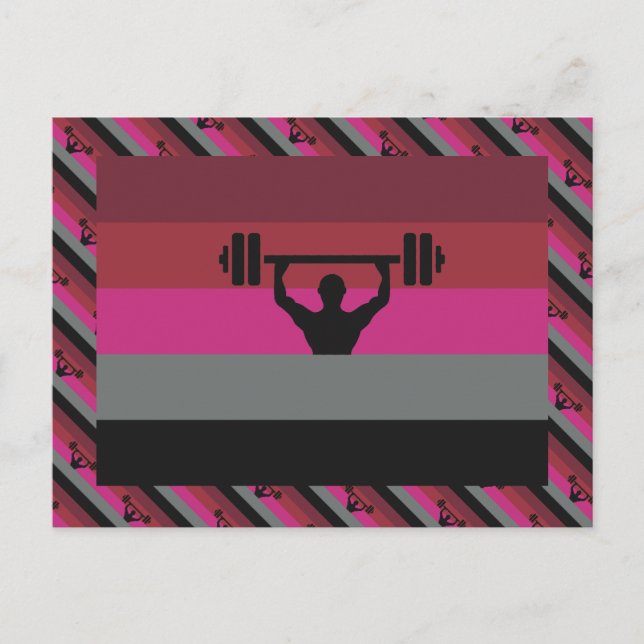 CARTE POSTALE DRAPEAU DE FIERTE MUSCLE (Devant)