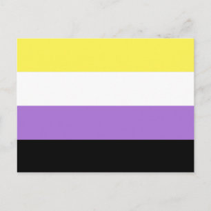 Carte Postale Drapeau de fierté non binaire