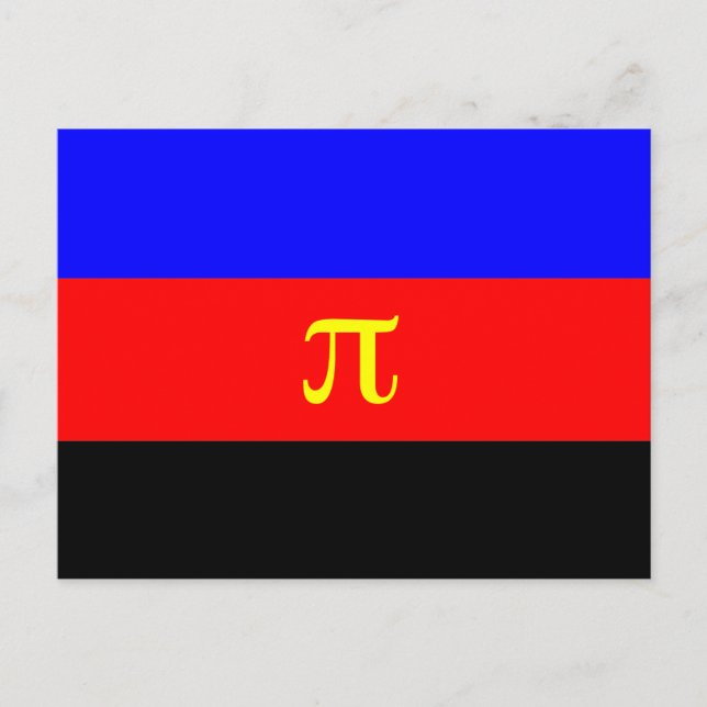 Carte Postale Drapeau de fierté polyamoureuse (Devant)