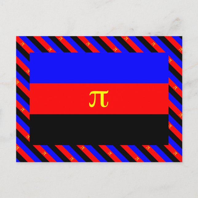 Carte Postale Drapeau de fierté polyamoureuse (Devant)