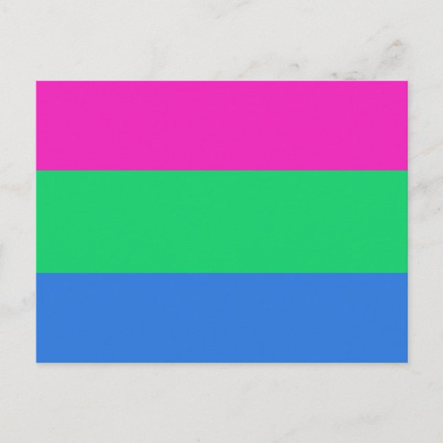 Carte Postale Drapeau de fierté polysexuelle (Devant)
