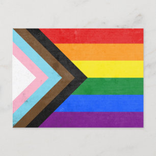 Carte Postale Drapeau de fierté Progress