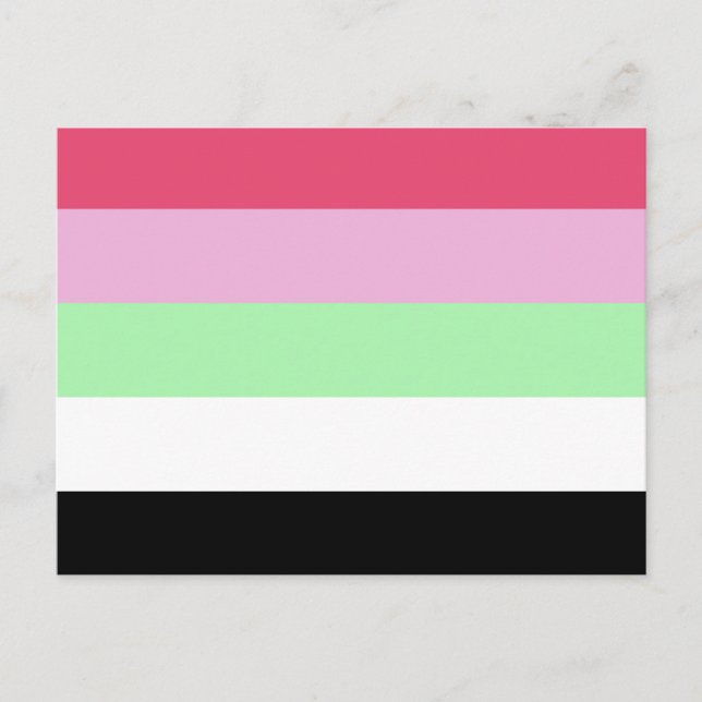 Carte Postale Drapeau de fierté récipromantique (Devant)