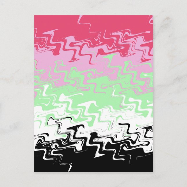 Carte Postale Drapeau de fierté récipromantique abstrait ondoyan (Devant)