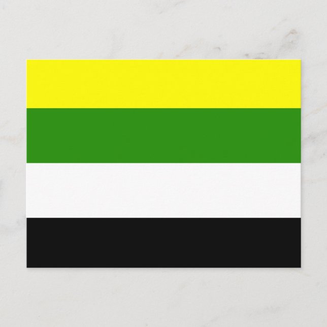 Carte Postale Drapeau de fierté skoliosexuel (Devant)