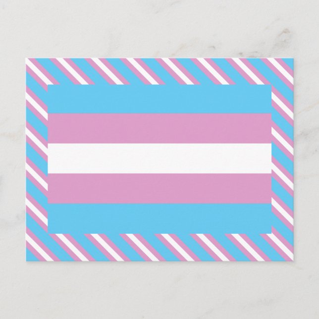 Carte Postale Drapeau de fierté trans (Devant)