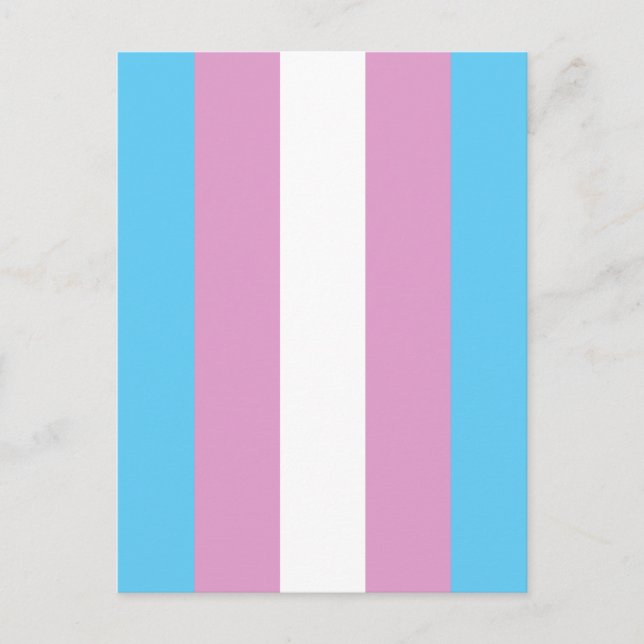 Carte Postale Drapeau de fierté trans (Devant)