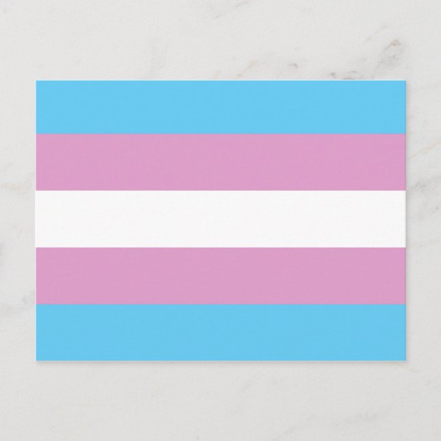 Carte Postale Drapeau de fierté trans - (2) (Devant)